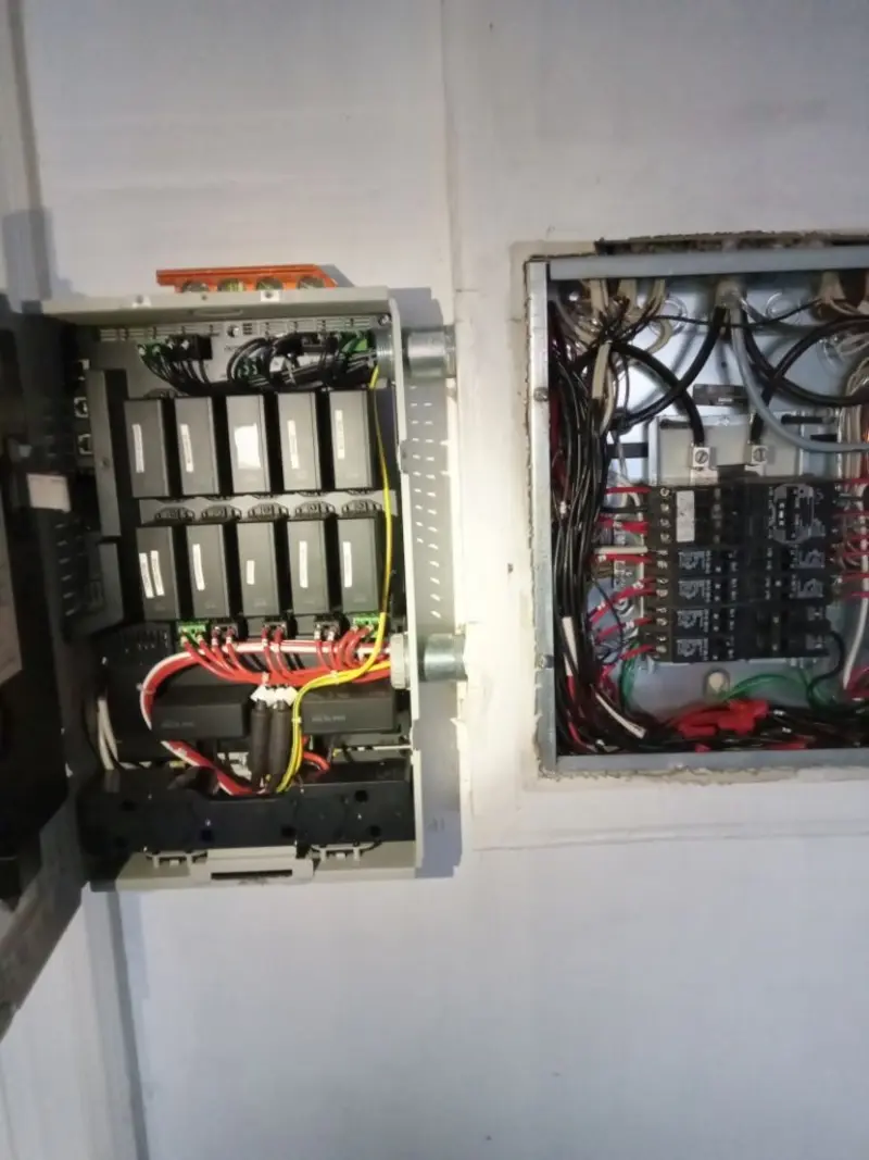 Electrical panel upgrade completed for Security Camera Wiring in Bristol